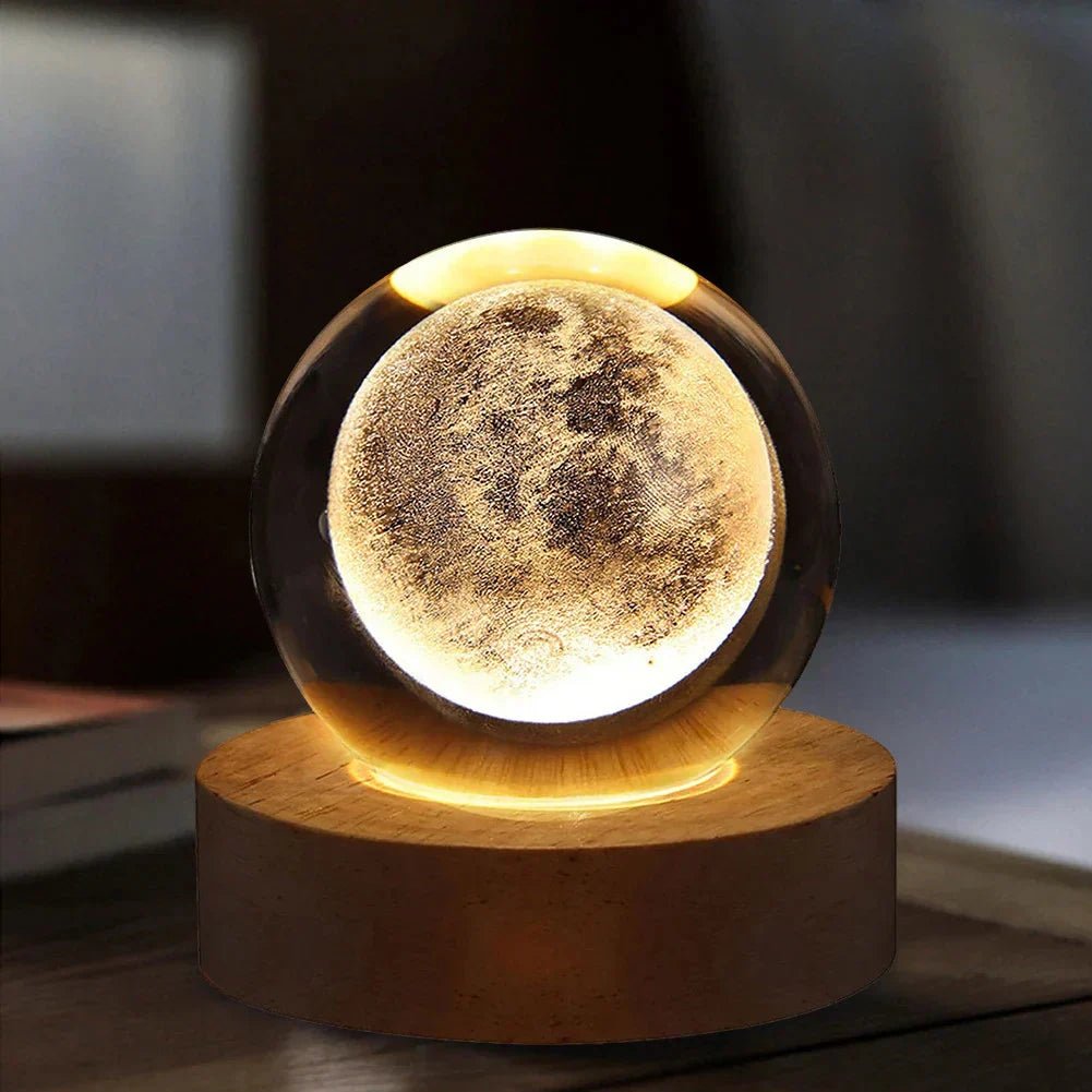 Premium Quality Crystal Moon/saturn Lamp - Gadget Now